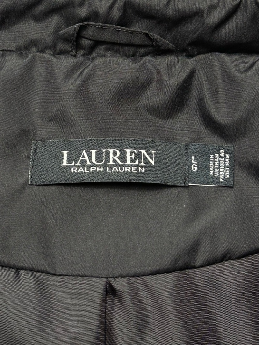 NWT Lauren Ralph Lauren Black Label Quilted Snap Front Barn Jacket • Black • L - Picture 11 of 15